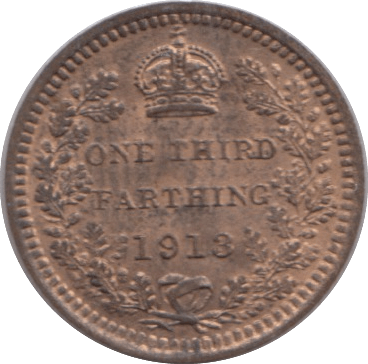 1913 ONE THIRD FARTHING ( UNC ) - One Third Farthing - Cambridgeshire Coins