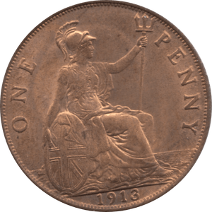 1913 PENNY 1 ( AUNC ) 24 - Penny - Cambridgeshire Coins