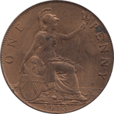 1913 PENNY 1 ( AUNC ) 57 - Penny - Cambridgeshire Coins