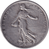 1913 SILVER 1 FRANC FRANCE - SILVER WORLD COINS - Cambridgeshire Coins