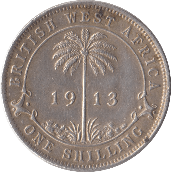 1913 SILVER 1 SHILLING BRITISH WEST AFRICA - SILVER WORLD COINS - Cambridgeshire Coins