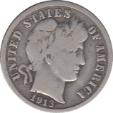 1913 SILVER DIME USA - SILVER WORLD COINS - Cambridgeshire Coins