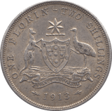 1913 SILVER FLORIN TWO SHILLING AUSTRALIA - SILVER WORLD COINS - Cambridgeshire Coins