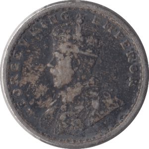 1913 SILVER INDIA TWO ANNAS - SILVER WORLD COINS - Cambridgeshire Coins