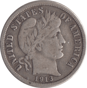 1913 SILVER ONE DIME USA - SILVER WORLD COINS - Cambridgeshire Coins