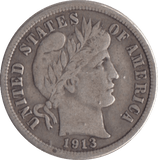 1913 SILVER ONE DIME USA - SILVER WORLD COINS - Cambridgeshire Coins