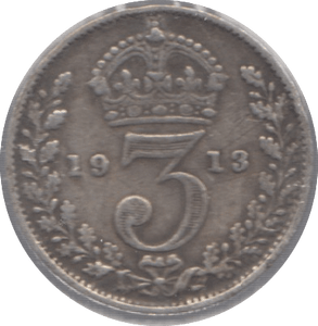 1913 SILVER THREEPENCE ( FINE ) - Threepence - Cambridgeshire Coins
