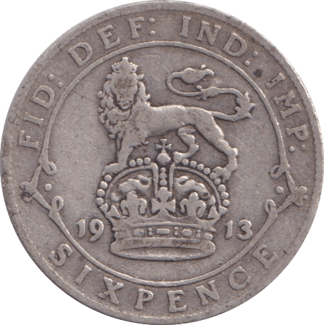 1913 SIXPENCE ( FINE ) 2 - Sixpence - Cambridgeshire Coins