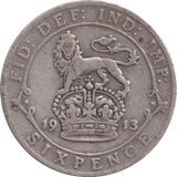 1913 SIXPENCE ( FINE ) 2 - Sixpence - Cambridgeshire Coins