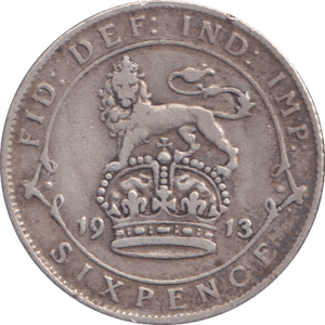 1913 SIXPENCE ( FINE ) 4 - Sixpence - Cambridgeshire Coins