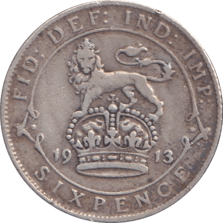1913 SIXPENCE ( FINE ) 4 - Sixpence - Cambridgeshire Coins
