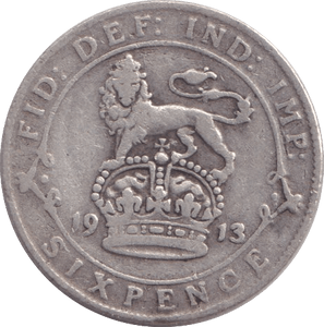 1913 SIXPENCE ( FINE ) - Sixpence - Cambridgeshire Coins