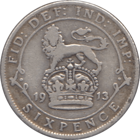 1913 SIXPENCE ( NF ) - Sixpence - Cambridgeshire Coins