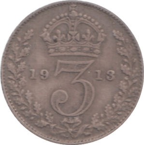 1913 THREEPENCE ( GF ) 14 - Threepence - Cambridgeshire Coins