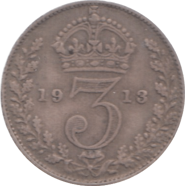1913 THREEPENCE ( GF ) 14 - Threepence - Cambridgeshire Coins