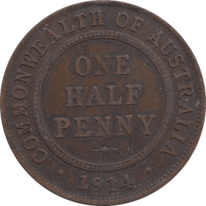 1914 1 HALFPENNY AUSTRALIA - WORLD COINS - Cambridgeshire Coins