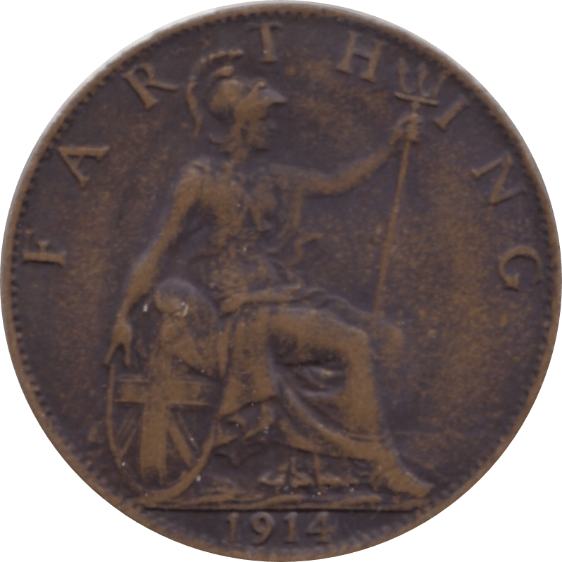 1914 FARTHING 2 ( GVF ) 52 - Farthing - Cambridgeshire Coins