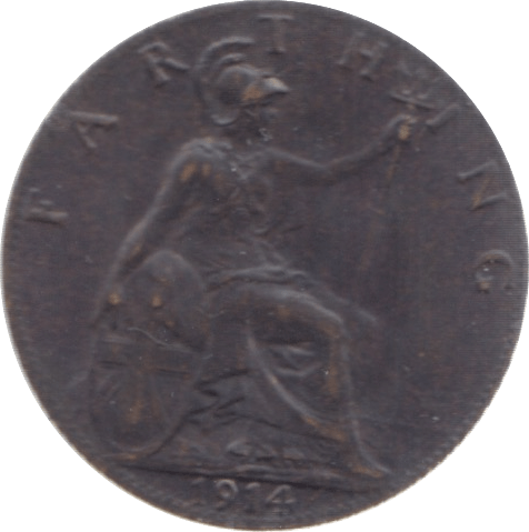 1914 FARTHING ( EF ) 4 - Farthing - Cambridgeshire Coins