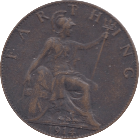 1914 FARTHING ( EF ) - Farthing - Cambridgeshire Coins