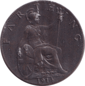 1914 FARTHING ( UNC ) - Farthing - Cambridgeshire Coins