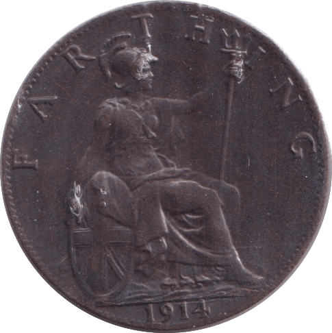 1914 FARTHING ( UNC ) - Farthing - Cambridgeshire Coins