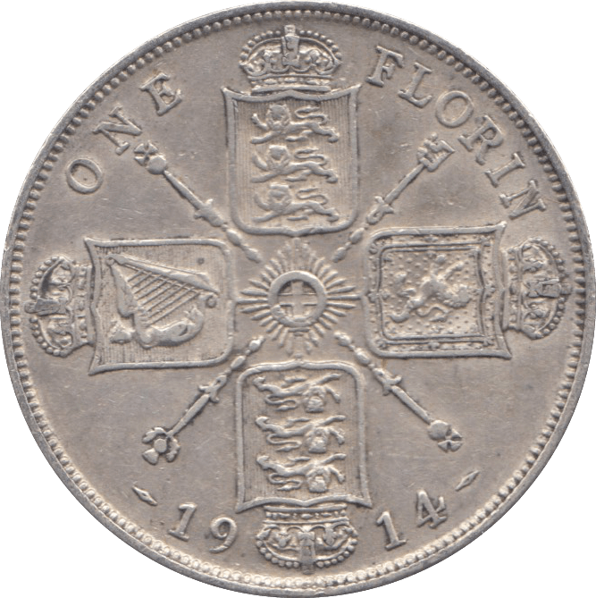 1914 FLORIN ( EF ) - Florin - Cambridgeshire Coins