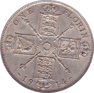1914 FLORIN ( GEF ) - Florin - Cambridgeshire Coins