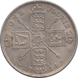 1914 FLORIN ( GVF ) 5 - Florin - Cambridgeshire Coins
