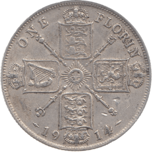 1914 FLORIN ( GVF ) 9 - Florin - Cambridgeshire Coins