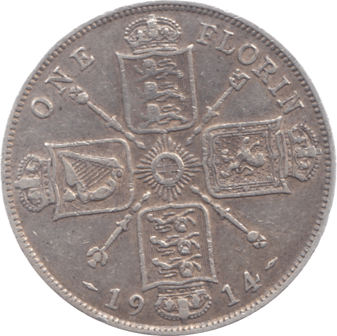1914 FLORIN ( VF ) 10 - Florin - Cambridgeshire Coins