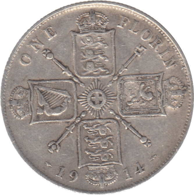 1914 FLORIN ( VF ) 10 - Florin - Cambridgeshire Coins