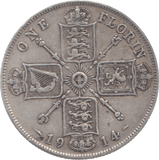 1914 FLORIN ( VF ) 11 - Florin - Cambridgeshire Coins