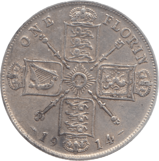 1914 FLORIN ( VF ) 11 - Florin - Cambridgeshire Coins