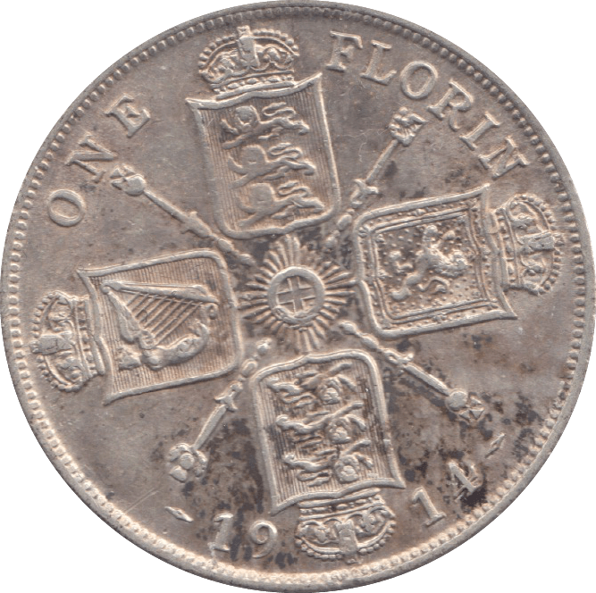 1914 FLORIN ( VF ) 5 - Florin - Cambridgeshire Coins