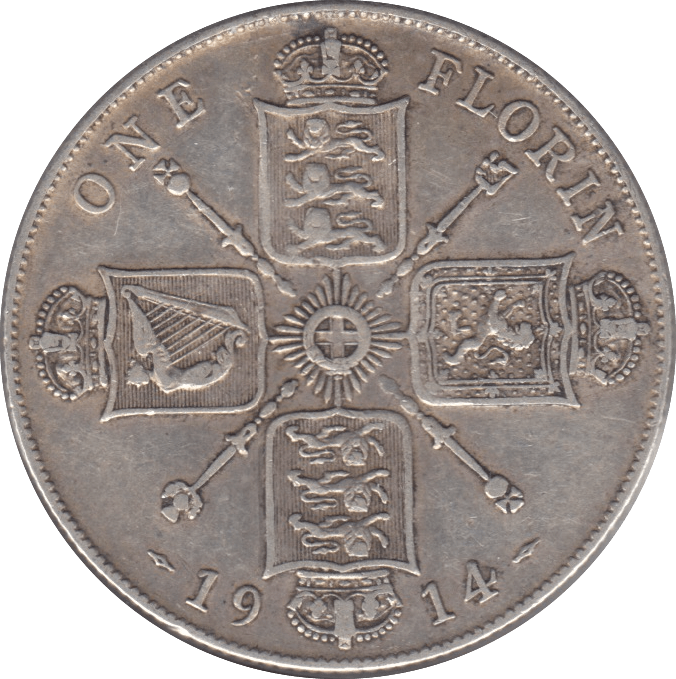 1914 FLORIN ( VF ) 7 - Florin - Cambridgeshire Coins