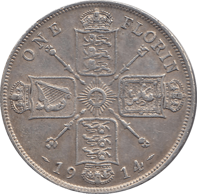 1914 FLORIN ( VF ) C - Florin - Cambridgeshire Coins