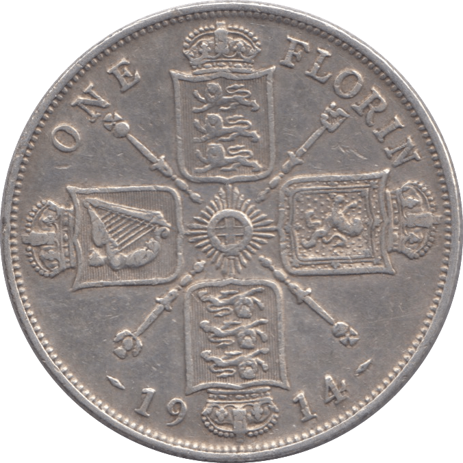1914 FLORIN ( VF ) - FLORIN - Cambridgeshire Coins