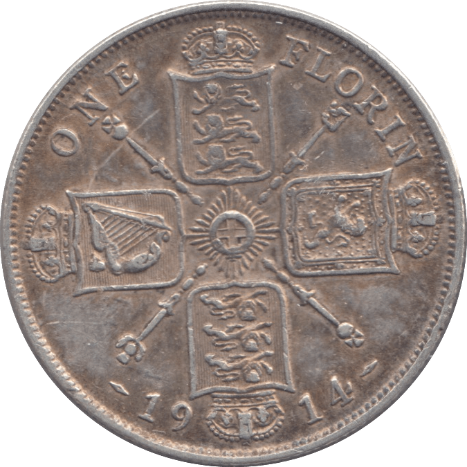 1914 FLORIN ( VF ) - FLORIN - Cambridgeshire Coins