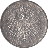 1914 GERMANY SILVER 5 MARK - SILVER WORLD COINS - Cambridgeshire Coins