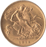 1914 GOLD HALF SOVEREIGN ( AUNC ) - Half Sovereign - Cambridgeshire Coins