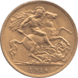 1914 GOLD HALF SOVEREIGN ( EF ) - Half Sovereign - Cambridgeshire Coins