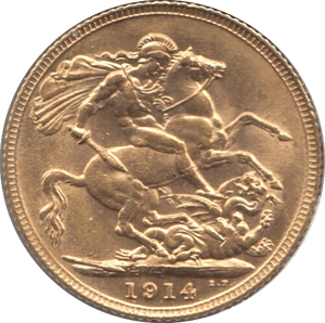 1914 GOLD SOVEREIGN ( AUNC ) 1 - Sovereign - Cambridgeshire Coins
