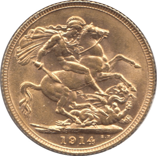 1914 GOLD SOVEREIGN ( AUNC ) 1 - Sovereign - Cambridgeshire Coins