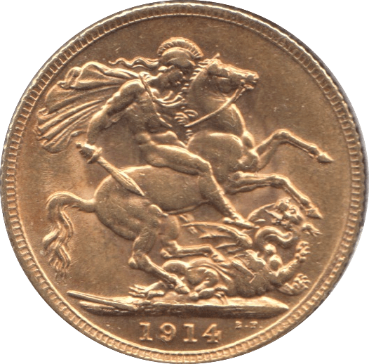 1914 GOLD SOVEREIGN ( AUNC ) 3 - Sovereign - Cambridgeshire Coins