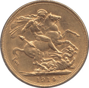 1914 GOLD SOVEREIGN ( AUNC ) PERTH MINT - Sovereign - Cambridgeshire Coins
