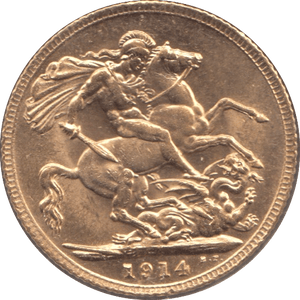 1914 GOLD SOVEREIGN ( AUNC ) - Sovereign - Cambridgeshire Coins