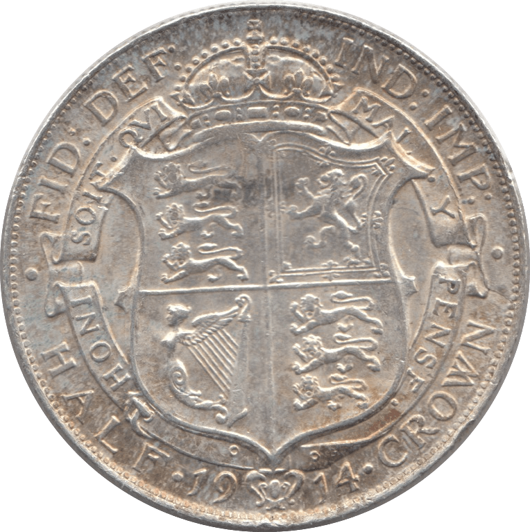 1914 HALFCROWN ( EF ) 4 - Halfcrown - Cambridgeshire Coins