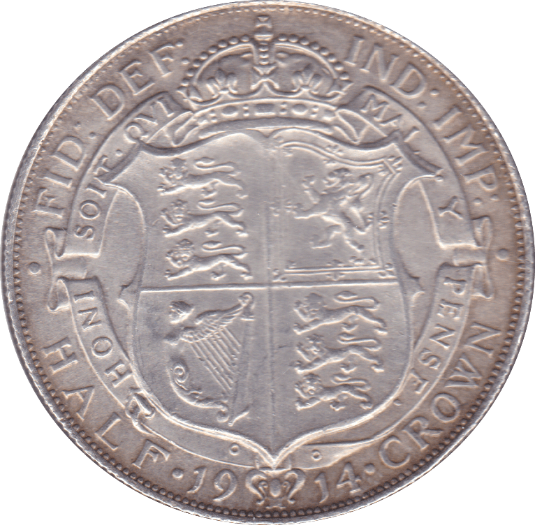 1914 HALFCROWN ( EF ) B - Halfcrown - Cambridgeshire Coins