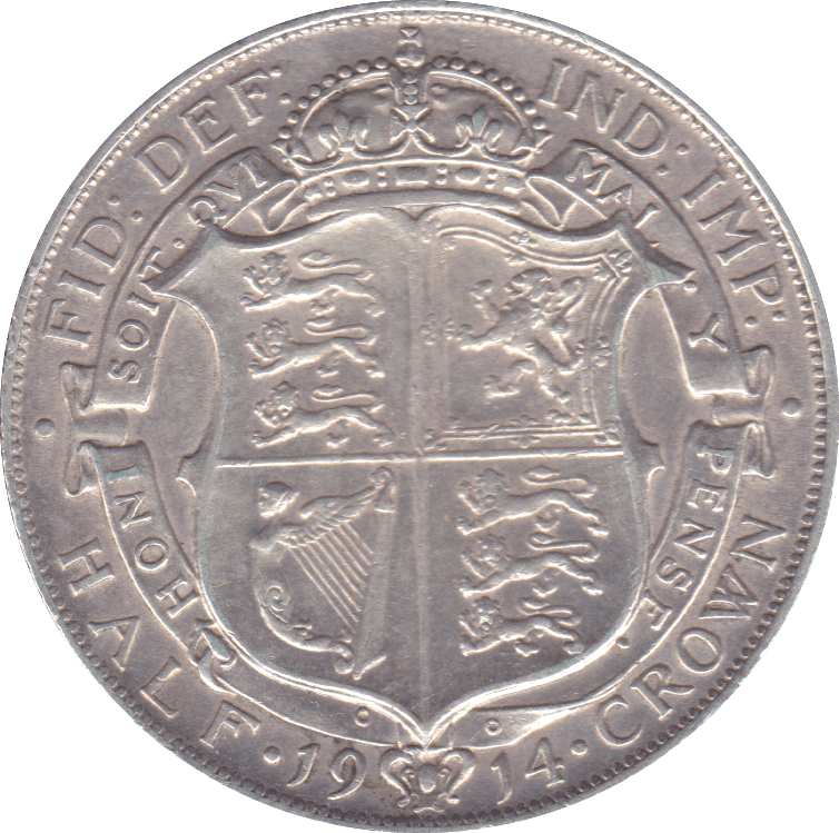 1914 HALFCROWN ( EF ) D - Halfcrown - Cambridgeshire Coins