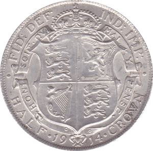 1914 HALFCROWN ( EF ) - Halfcrown - Cambridgeshire Coins